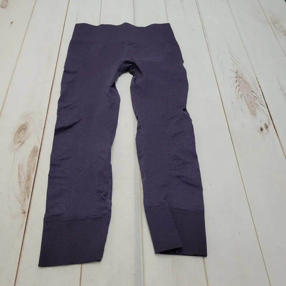 Lululemon Ebb to Street tights seamless leggings purple grape 10
